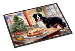 NEW Bernese Mountain Dog Christmas Cookies Doormat Front Door Mat Indoor Outdoor Rugs for Entryway, Non Slip Washable Low Pile, 18H X 27W