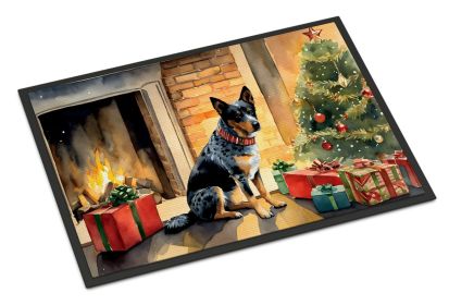 NEW Australian Cattle Dog Cozy Christmas Doormat Front Door Mat Indoor Outdoor Rugs for Entryway, Non Slip Washable Low Pile, 18H X 27W