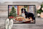 NEW Bernese Mountain Dog Christmas Cookies Doormat Front Door Mat Indoor Outdoor Rugs for Entryway, Non Slip Washable Low Pile, 18H X 27W