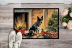 NEW Australian Cattle Dog Cozy Christmas Doormat Front Door Mat Indoor Outdoor Rugs for Entryway, Non Slip Washable Low Pile, 18H X 27W