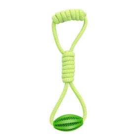 Pet Cotton Rope Hand Pull Leakage Food Ball Teeth Cleaning Toys (Type: Pet Toys, Color: Green)